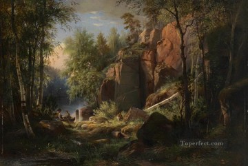 Vista de la isla de Valaam kukko 1860 paisaje clásico bosque Ivan Ivanovich Pinturas al óleo